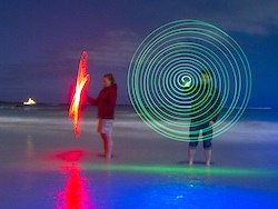 painting with light spiral drawing