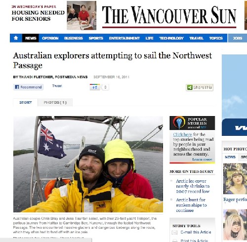 Article in the Vancouver Sun and other newspapers!