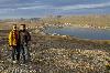 Us at the top of one of the 3 hills beside Holman - Click for full-size.